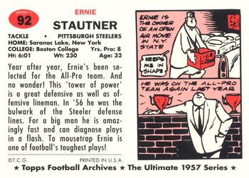 1994 Topps Archives 1957 #92 Ernie Stautner Back