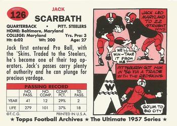 1994 Topps Archives 1957 #126 Jack Scarbath Back