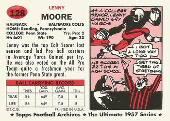 1994 Topps Archives 1957 #128 Lenny Moore Back