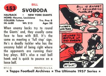 1994 Topps Archives 1957 #153 Bill Svoboda Back