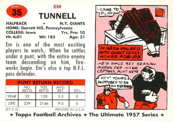 1994 Topps Archives 1957 - Gold #35 Em Tunnell Back
