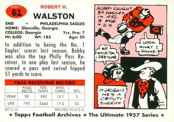 1994 Topps Archives 1957 - Gold #61 Bobby Walston Back