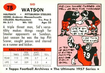 1994 Topps Archives 1957 - Gold #75 Sid Watson Back