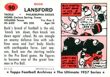 1994 Topps Archives 1957 - Gold #90 Buck Lansford Back
