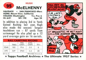 1994 Topps Archives 1957 - Gold #95 Hugh McElhenny Back