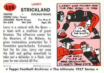 1994 Topps Archives 1957 - Gold #105 Larry Strickland Back