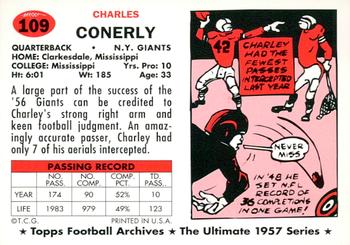 1994 Topps Archives 1957 - Gold #109 Charley Conerly Back