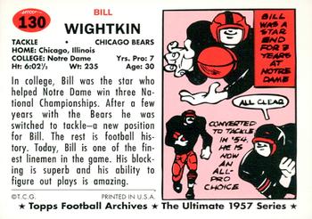 1994 Topps Archives 1957 - Gold #130 Bill Wightkin Back