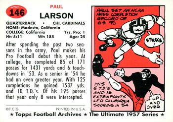 1994 Topps Archives 1957 - Gold #146 Paul Larson Back
