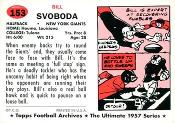 1994 Topps Archives 1957 - Gold #153 Bill Svoboda Back