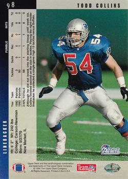 1994 Upper Deck - Electric #98 Todd Collins Back