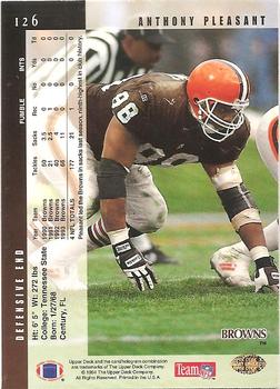 1994 Upper Deck - Electric #126 Anthony Pleasant Back