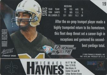 1995 Action Packed - Quick Silver #19 Michael Haynes Back