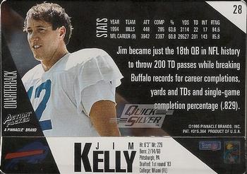 1995 Action Packed - Quick Silver #28 Jim Kelly Back