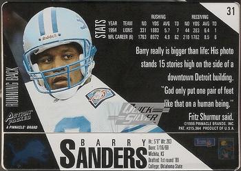 1995 Action Packed - Quick Silver #31 Barry Sanders Back