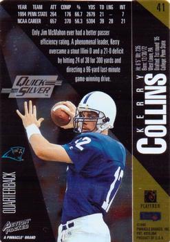 1995 Action Packed - Quick Silver #41 Kerry Collins Back