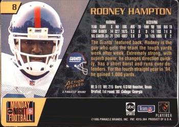 1995 Action Packed Monday Night Football #8 Rodney Hampton Back
