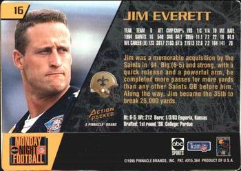 1995 Action Packed Monday Night Football #16 Jim Everett Back
