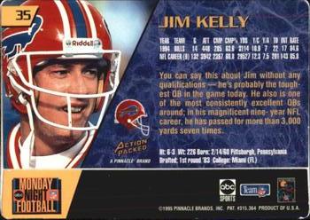 1995 Action Packed Monday Night Football #35 Jim Kelly Back