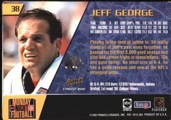 1995 Action Packed Monday Night Football #38 Jeff George Back