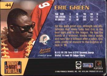 1995 Action Packed Monday Night Football #44 Eric Green Back