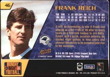 1995 Action Packed Monday Night Football #46 Frank Reich Back