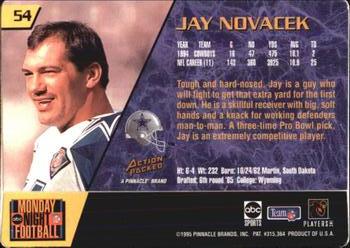 1995 Action Packed Monday Night Football #54 Jay Novacek Back