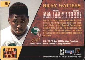 1995 Action Packed Monday Night Football #61 Ricky Watters Back