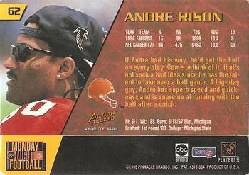 1995 Action Packed Monday Night Football #62 Andre Rison Back