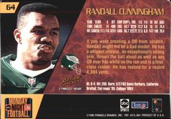 1995 Action Packed Monday Night Football #64 Randall Cunningham Back