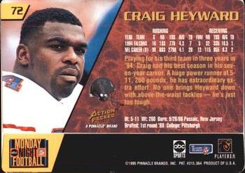 1995 Action Packed Monday Night Football #72 Craig Heyward Back