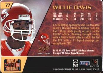 1995 Action Packed Monday Night Football #77 Willie Davis Back