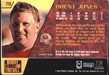 1995 Action Packed Monday Night Football #78 Brent Jones Back