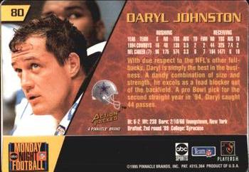 1995 Action Packed Monday Night Football #80 Daryl Johnston Back