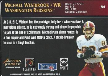 1995 Action Packed Monday Night Football #84 Michael Westbrook Back