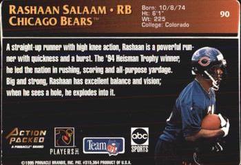 1995 Action Packed Monday Night Football #90 Rashaan Salaam Back