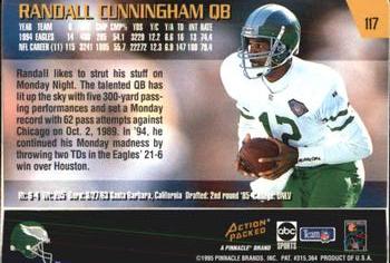 1995 Action Packed Monday Night Football #117 Randall Cunningham Back