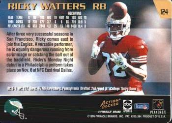 1995 Action Packed Monday Night Football #124 Ricky Watters Back