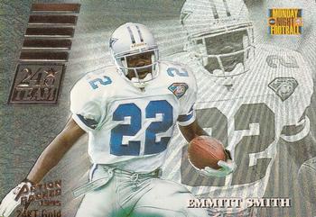 1995 Action Packed Monday Night Football - 24K Gold #1 Emmitt Smith Front
