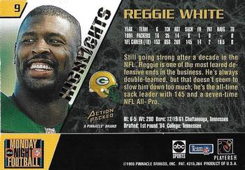 1995 Action Packed Monday Night Football - Highlights #9 Reggie White Back