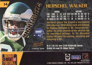 1995 Action Packed Monday Night Football - Highlights #14 Herschel Walker Back