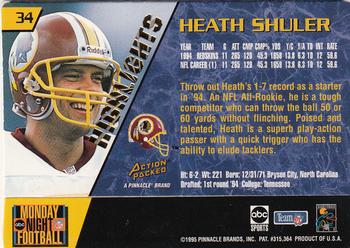 1995 Action Packed Monday Night Football - Highlights #34 Heath Shuler Back