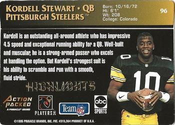 1995 Action Packed Monday Night Football - Highlights #96 Kordell Stewart Back