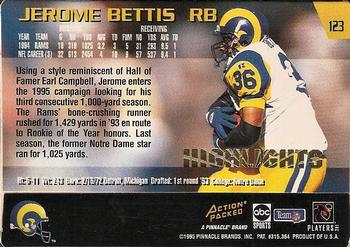 1995 Action Packed Monday Night Football - Highlights #123 Jerome Bettis Back