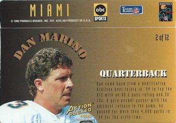 1995 Action Packed Monday Night Football - Night Flight #2 Dan Marino Back