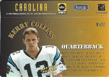 1995 Action Packed Monday Night Football - Night Flight #10 Kerry Collins Back