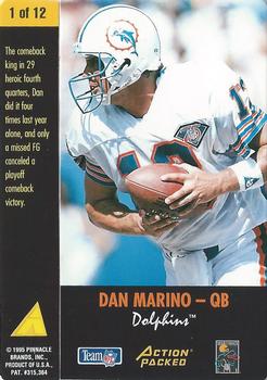 1995 Action Packed Rookies & Stars - Closing Seconds #1 Dan Marino Back