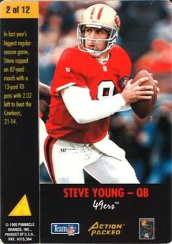 1995 Action Packed Rookies & Stars - Closing Seconds #2 Steve Young Back