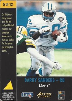 1995 Action Packed Rookies & Stars - Closing Seconds #5 Barry Sanders Back