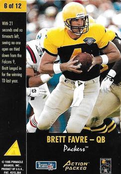 1995 Action Packed Rookies & Stars - Closing Seconds #6 Brett Favre Back